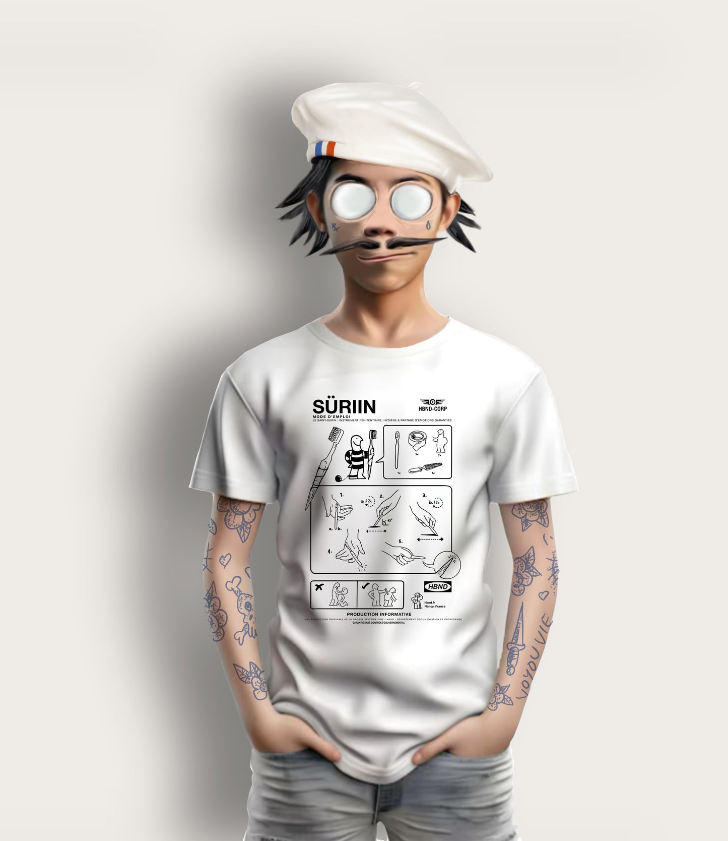 T-SHIRT SURIIN BLANC