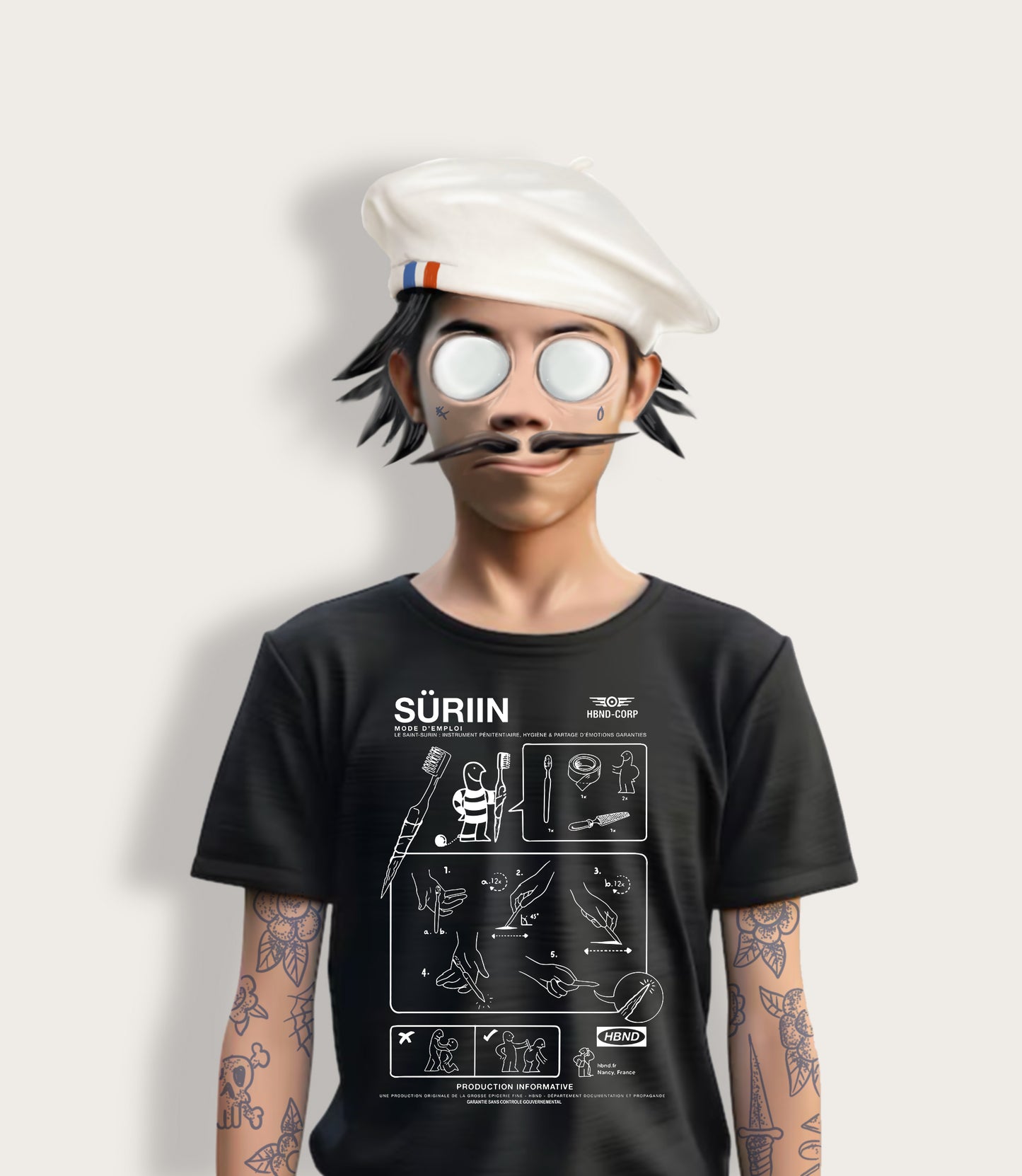 T-SHIRT SURIIN NOIR