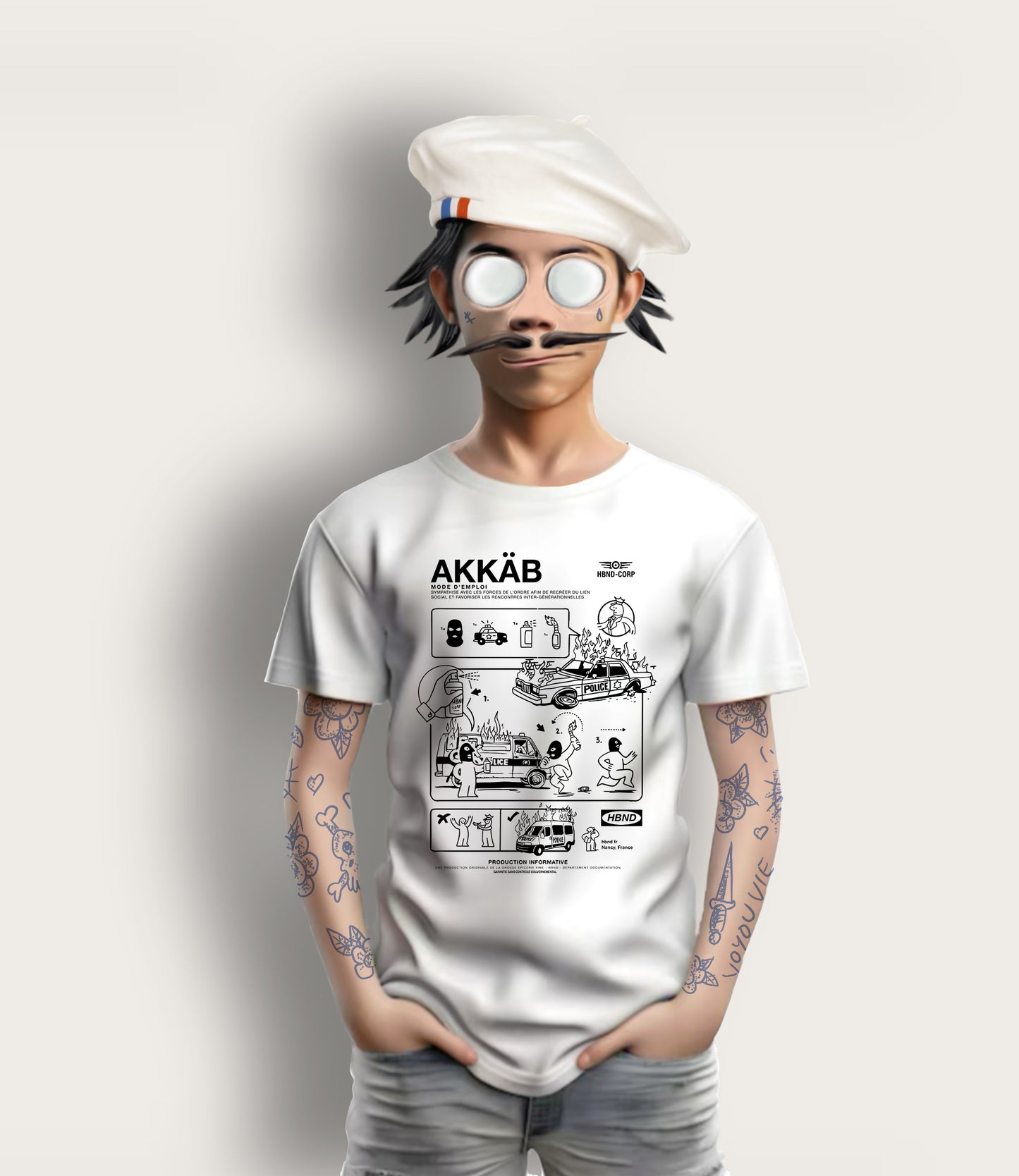 T-SHIRT AKKAB BLANC